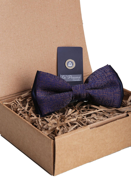 Lacivert Çizgi Desen Papyon P1161