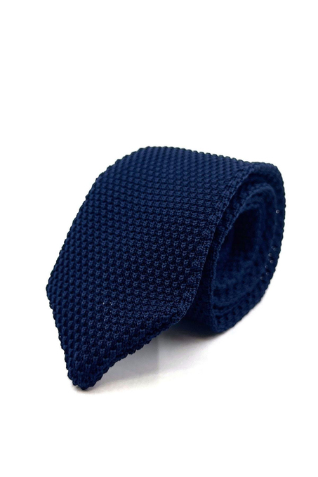 Lacivert Düz Üçgen Örgü Kravat ÖR8321