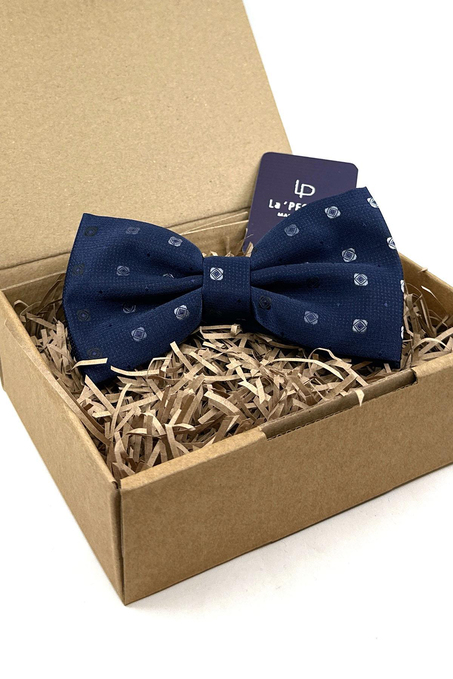 Lacivert Küçük Desen Büyük Papyon P1828