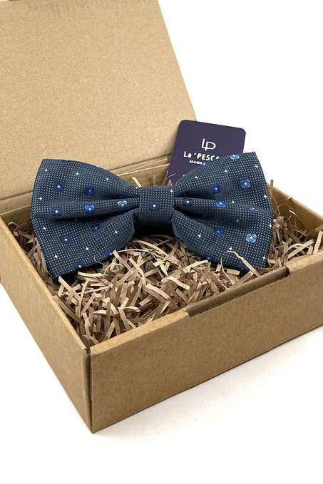 Lacivert Küçük Desen Büyük Papyon P1861