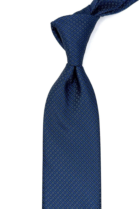Lacivert Küçük Desen Mendilli Klasik Kravat KK12630