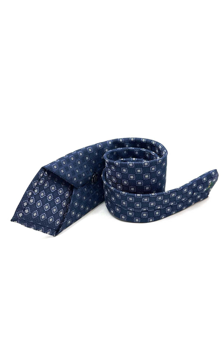Lacivert Küçük Desen Mendilli Klasik Kravat KK13027
