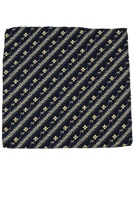 Lacivert Motif Baskı İpek Mendil SPS235