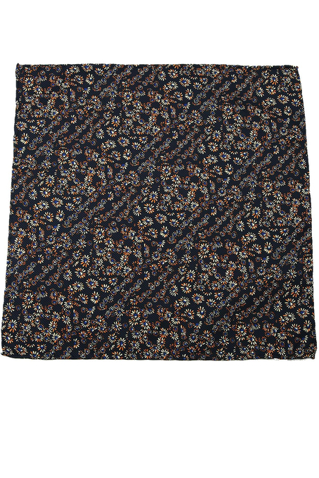 Lacivert Motif Baskılı İpek Mendil SPS292