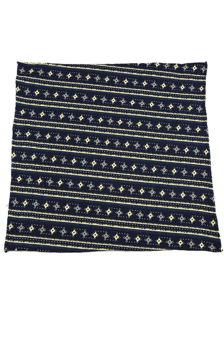 Lacivert Motif Baskılı İpek Mendil SPS150