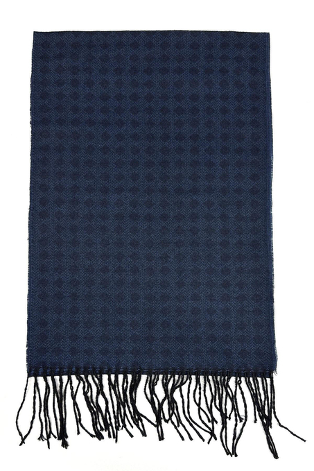 Lacivert Motif Desen Erkek Kaşkol K542