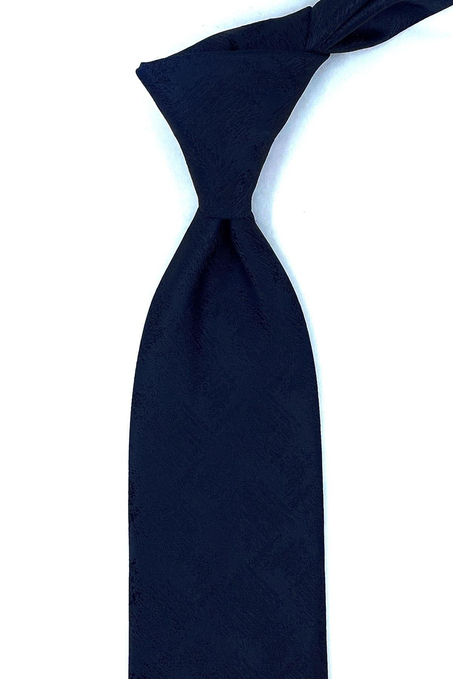 Lacivert Motif Desen Mendilli Klasik Kravat KK10981