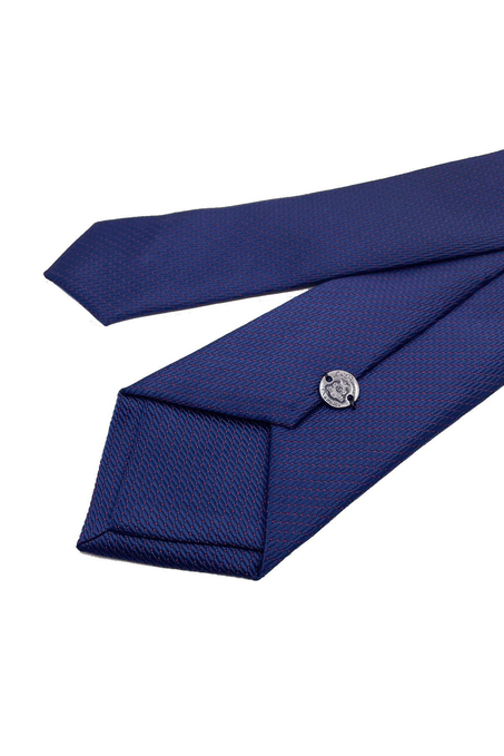 Lacivert Nokta Desen İnce Kravat SK7616