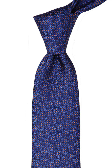 Lacivert Nokta Desen Mendilli Klasik Kravat KK9667