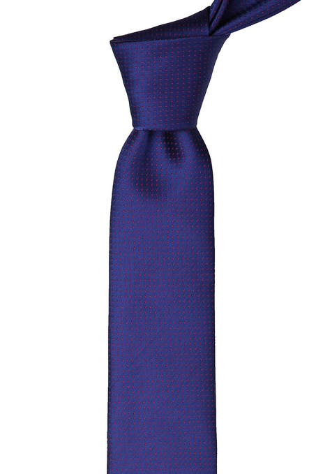 Lacivert Nokta Desen Slim Kravat SK6911