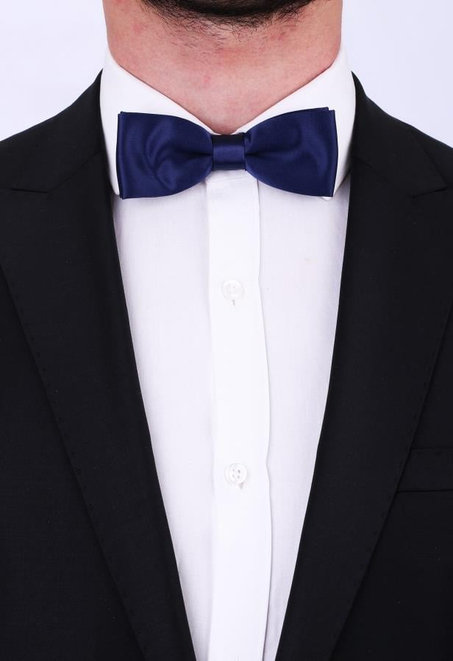 Lacivert Slim Saten Papyon SP18