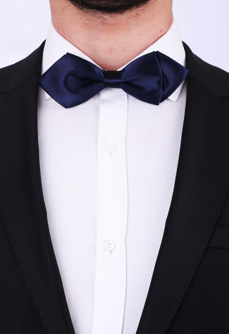 Lacivert Üçgen Saten Papyon SP34