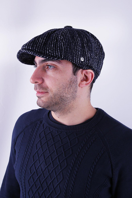 Lacivert Yün Erkek Kasket Şapka KST62