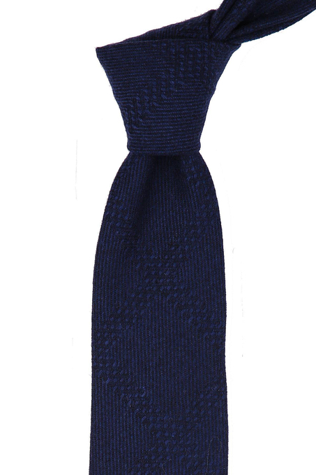 Lacivert Yün Mendilli Klasik Kravat KK5085
