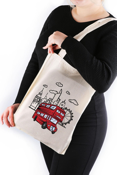 London Bus Bez Çanta 30*40 Tote Bag TOT28