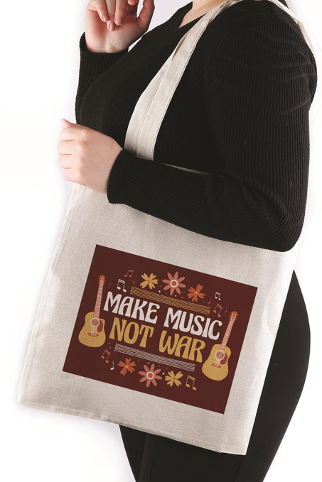 Make music Not War Bez Çanta 35*40 Tote Bag TOT81