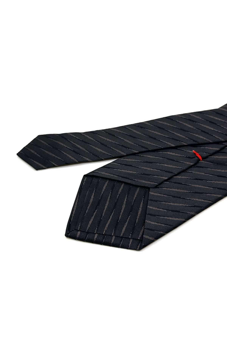 Maluna Style Kahverengi Motif Desen İtalyan İpek Kravat İK1772