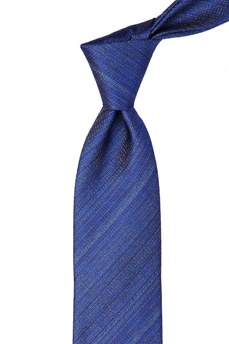 Mavi Kum Desen Mendilli Klasik Kravat KK10636