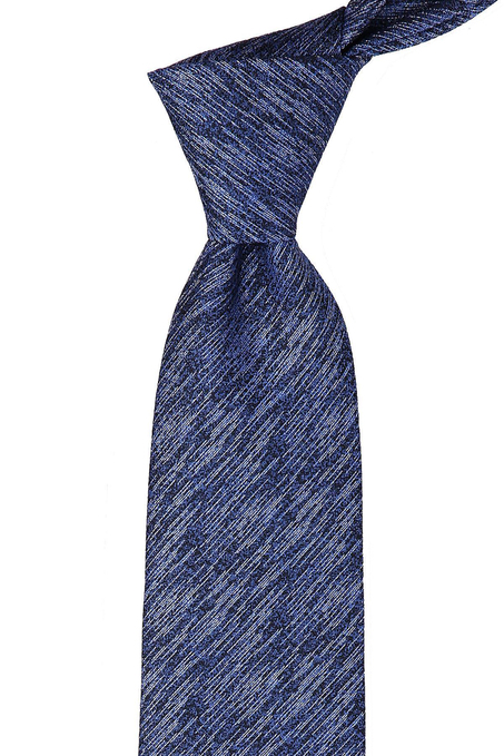 Mavi Kum Desen Mendilli Klasik Kravat KK9443