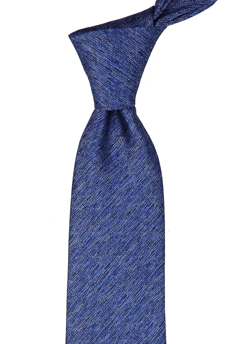 Mavi Kum Desen Mendilli Klasik Kravat KK9414