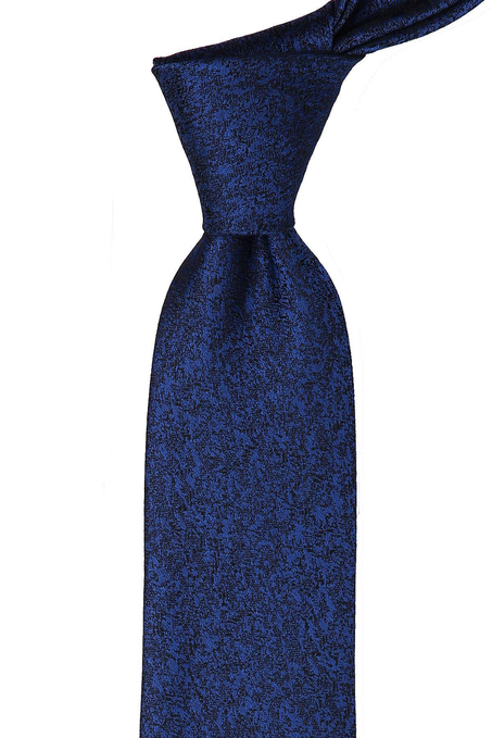 Mavi Kum Desen Mendilli Klasik Kravat KK9549