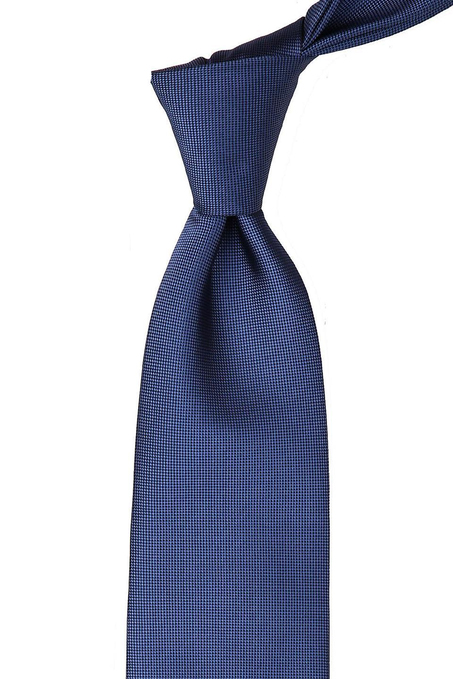Mavi Nokta Desen Mendilli Klasik Kravat KK4153