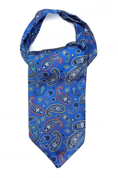 Mavi Şal Desen Erkek Fular K418