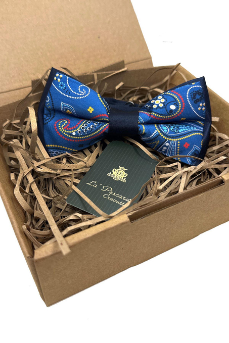 Mavi Şal Desen Papyon P1712