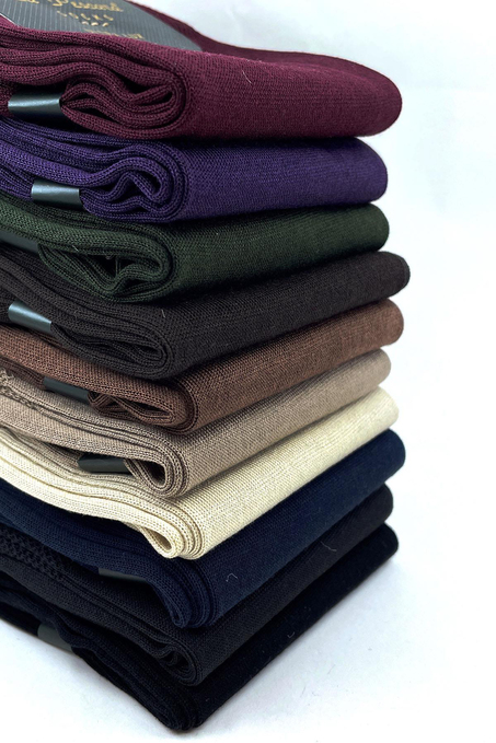 Merserize Çok Renkli Lüks 10lu Çorap Set