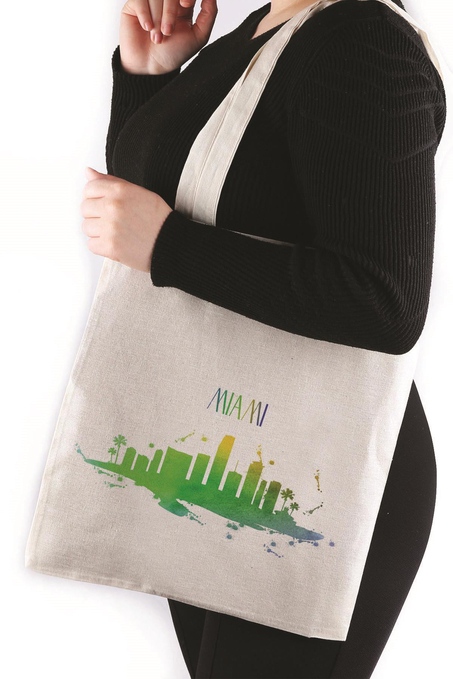 Miami Baskılı Bez Çanta 35*40 Tote Bag TOT95