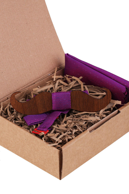 Mor Ahşap Papyon AHP405