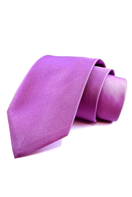 Mor Diagonal İtalyan Düz İpek Kravat İK1287