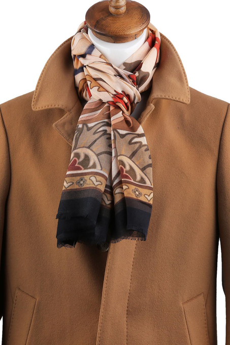 Mosco Style Krem - Bej İtalyan Modal Kaşkol MDL28
