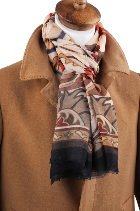Mosco Style Krem - Bej İtalyan Modal Kaşkol MDL28