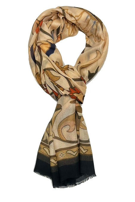 Mosco Style Krem - Bej İtalyan Modal Kaşkol MDL28