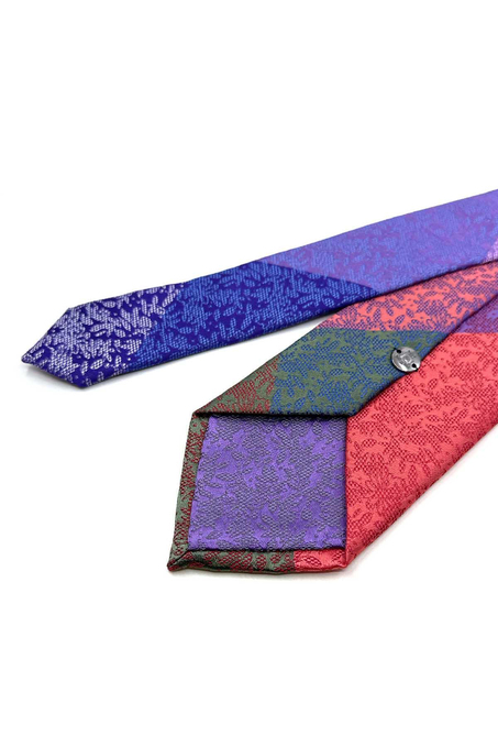 Motif Desen Çok Renkli Patchwork Klasik Kravat KK13413