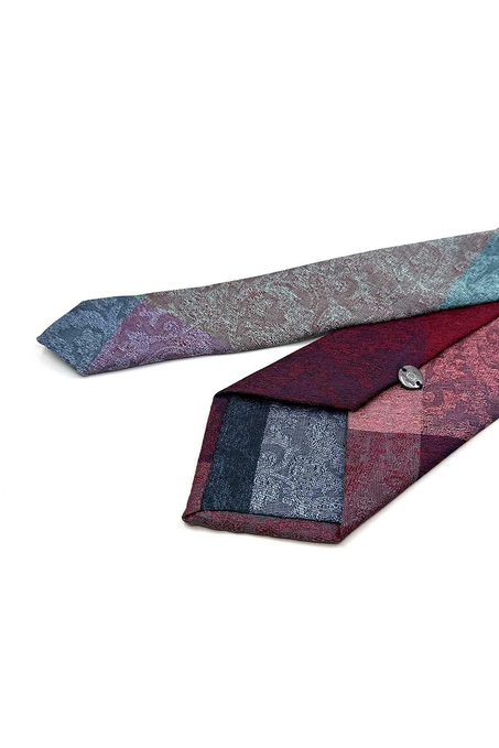 Motif Desen Çok Renkli Patchwork Klasik Kravat KK13385