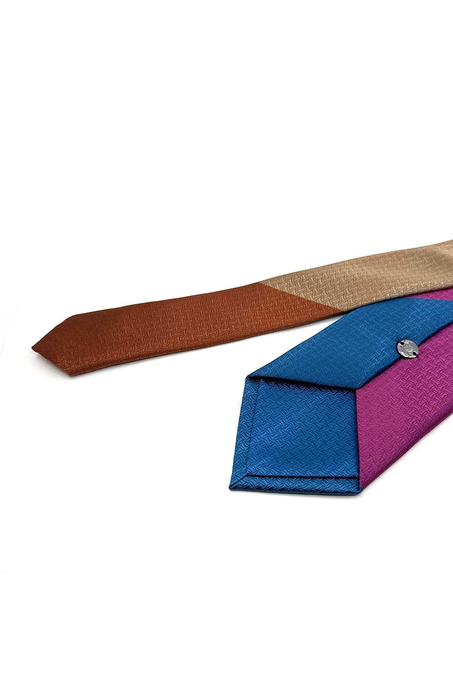 Motif Desen Çok Renkli Patchwork Klasik Kravat KK13382
