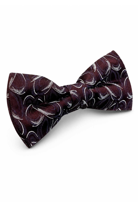 Mürdüm Motif İpek Papyon SB205