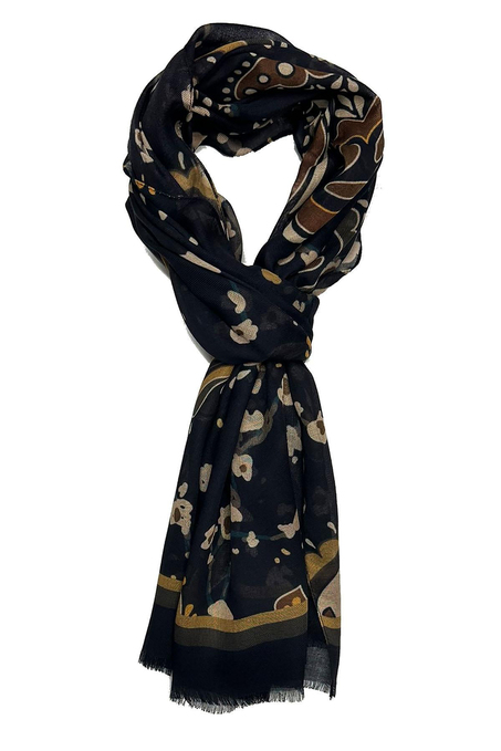 Nassau Style Lacivert İtalyan Modal Kaşkol MDL18