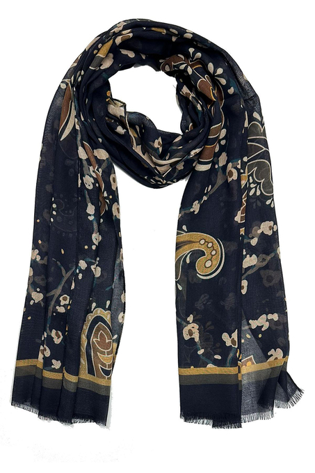 Nassau Style Lacivert İtalyan Modal Kaşkol MDL18