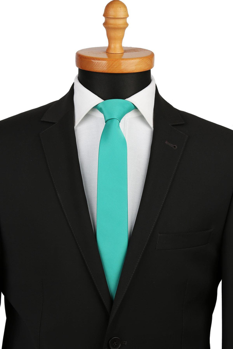 Nehir Yeşili Düz Slim Saten Kravat SK4511