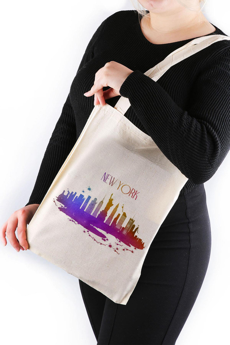 New York Dream City Bez Çanta 30*40 Tote Bag TOT23