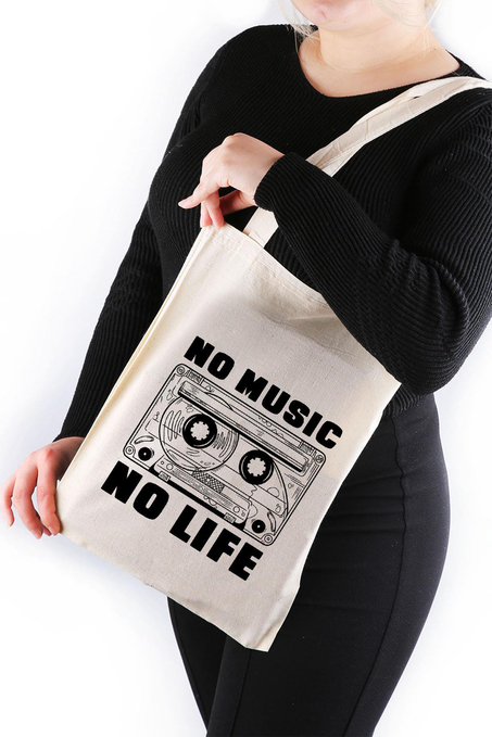No Music No Life Bez Çanta 30*40 Tote Bag TOT03