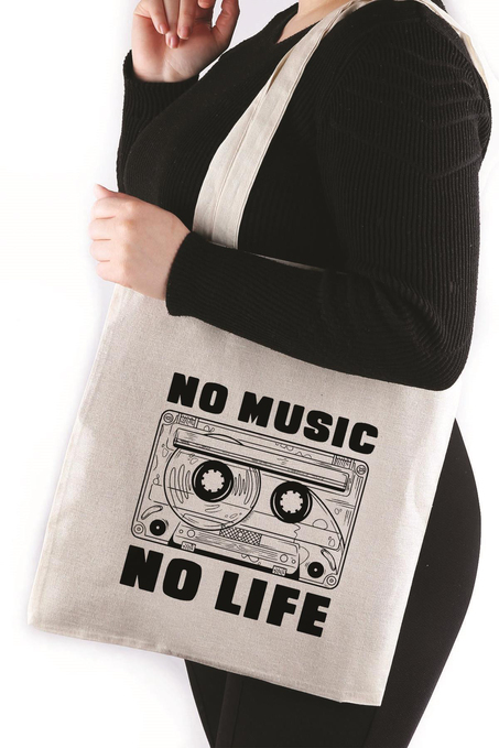 No Music No Life Bez Çanta 35*40 Tote Bag TOT66