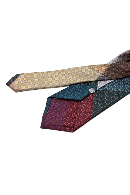 Nokta Desen Çok Renkli Patchwork Klasik Kravat KK12764