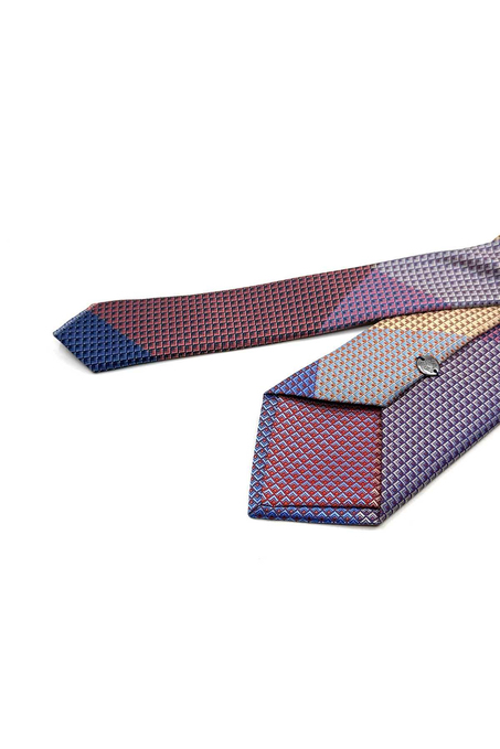 Nokta Desen Çok Renkli Patchwork Klasik Kravat KK13374