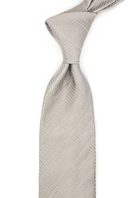Nuragus Style Bej İtalyan İpek Kravat İK2042