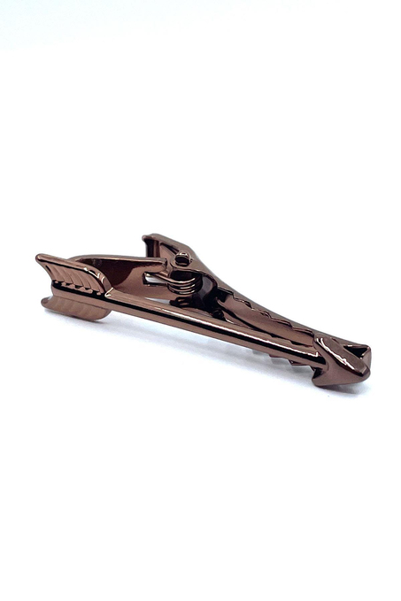 Ok Motif Bronz Renk Kravat İğnesi KIY714