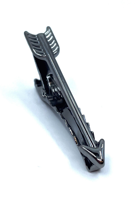 Ok Motif Füme Renk Kravat İğnesi KIY717